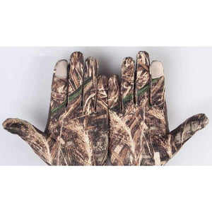 Planet Gates RT Camo / M Outdoor Bionic Camouflage Full Gloves Hunting Reed Camouflage Gloves Anti-slip Fishing Shooting Gloves Elastic Touch Screen