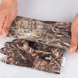 Planet Gates RT Camo / M Outdoor Bionic Camouflage Full Gloves Hunting Reed Camouflage Gloves Anti-slip Fishing Shooting Gloves Elastic Touch Screen