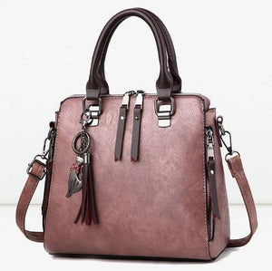 Planet Gates Rubber Pink / (20cm<Max Length<30cm) Vintage Leather Ladies HandBags Women Messenger Bags TotesTassel Designer Crossbody Shoulder Bag Boston Hand Bags Hot Sale