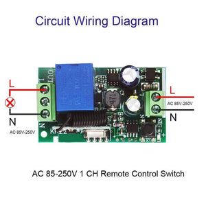Planet Gates Rubrum 433Mhz Wireless Remote Control Switch 220V 10A 1CH Relay Receiver Module RF Realy Transmitter With 433 Mhz Remote Control