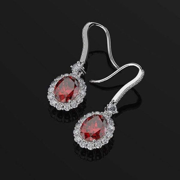 Planet Gates Ruby 925 Sterling Silver Pink Sapphire Ruby Gemstone Drop Dangle Diamonds Earrings Fine Jewelry Wholesale Drop Shipping