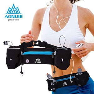 Planet Gates Runing waist bags Sports Hydration Belt Bottle Holder Fanny Pack Marathon Running Reflective Adjustable Waist Belt Bags