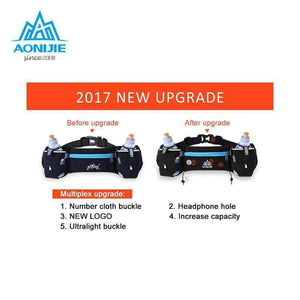 Planet Gates Runing waist bags Sports Hydration Belt Bottle Holder Fanny Pack Marathon Running Reflective Adjustable Waist Belt Bags