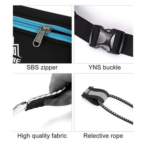 Planet Gates Runing waist bags Sports Hydration Belt Bottle Holder Fanny Pack Marathon Running Reflective Adjustable Waist Belt Bags