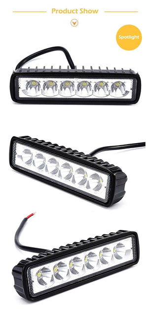 Planet Gates Russian Federation / 1 Peice Floodlight 18W 12V LED Work Light Bar Spotlight Flood Lamp Driving Fog Offroad LED Work Car Lights for Ford Toyota SUV 4WD Boat Truck