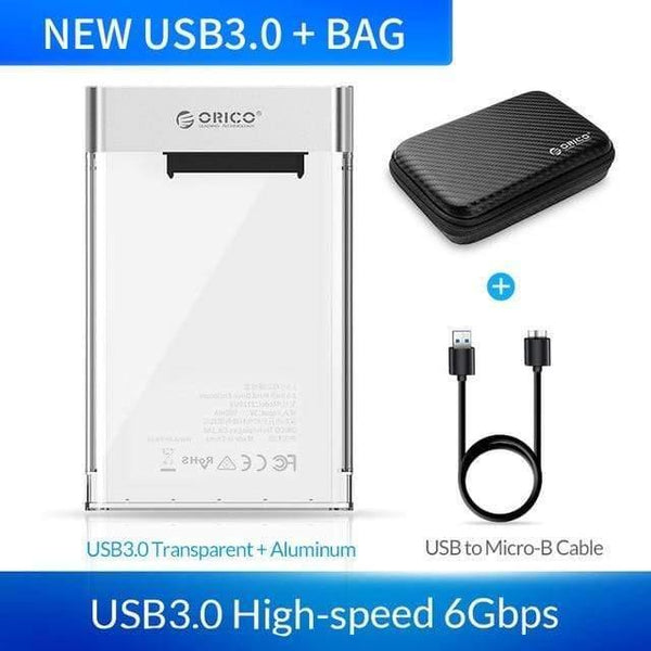 Planet Gates Russian Federation / 2129U3 Add Bag 2139U3 Hard Drive Enclosure 2.5 inch Transparent USB3.0 Hard Drive Enclosure Support UASP Protocol for 7-9.5 mm HDD