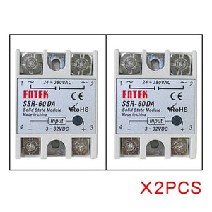 Planet Gates Russian Federation / 2pcs SSR-60DA REX-C100 Digital PID Temperature Controller Thermostat SSR output + Max.40A SSR Relay + K Thermocouple Probe High Quality