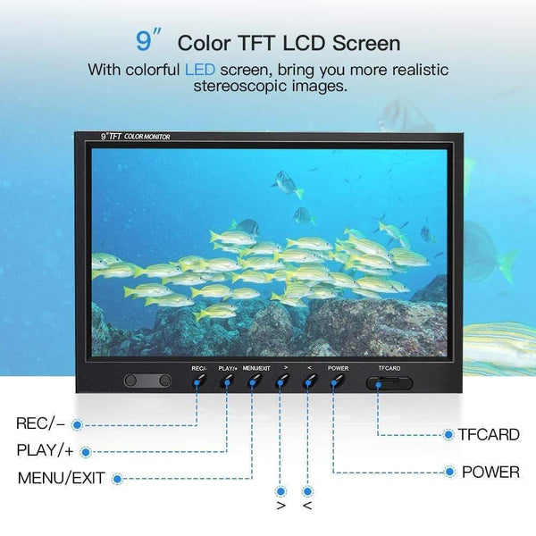 Planet Gates Russian Federation / 30M double LED 9"30M 24pcs Infrared and White LED Fish Finder Battery Control Box Underwater Video Fishing Camera