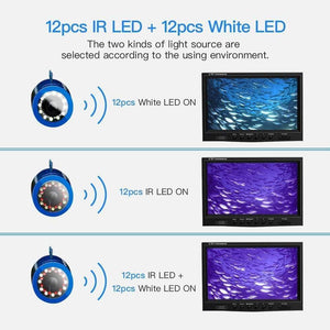 Planet Gates Russian Federation / 30M double LED 9"30M 24pcs Infrared and White LED Fish Finder Battery Control Box Underwater Video Fishing Camera