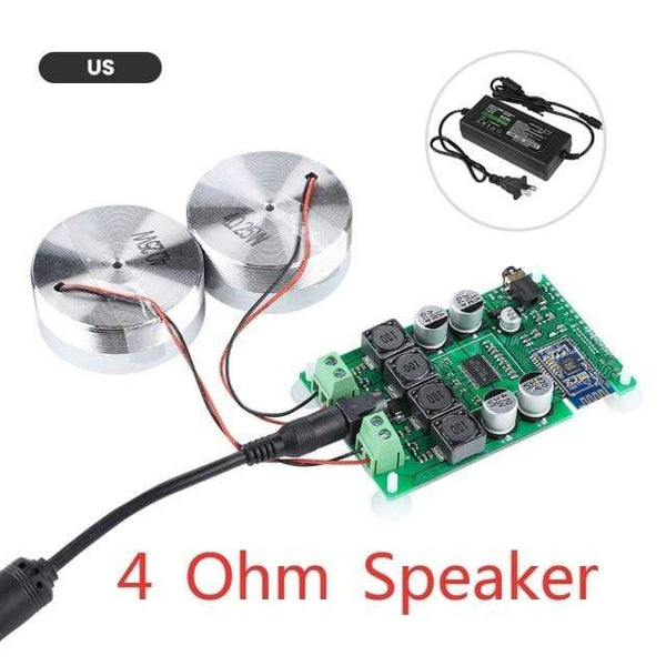 Planet Gates Russian Federation / 4 Ohm With US Plug AIYIMA 2 Inch Audio Portable 25W Resonance Vibration Speaker TPA3118 Bluetooth-compatible Power Amplifier Sound Speaker DC12V5A