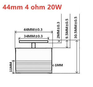 Planet Gates Russian Federation / 44mm 4 ohm 20W AIYIMA 25/20/15W Audio Speaker 40/44/50MM Full Range Loudspeaker Resonance Sound Exciter Super Bass Neodymium Portable Speakers