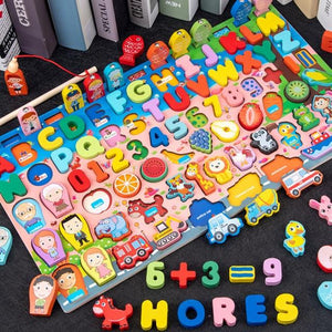 Planet Gates Russian Federation / A Pink Board Montessori Educational Wooden Toys Children Busy Board Math Fishing Children's Wooden Preschool Montessori Toy Counting Geometry