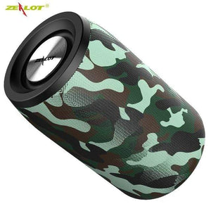 Planet Gates Russian Federation / ArmyGreen Camouflage ZEALOT S32 Wireless Bluetooth Speaker Mini Portable HIFI Subwoofer Speaker with fm Radio Column Support TF, TWS, USB Flash Drive
