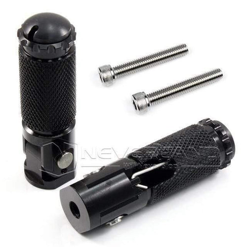 Planet Gates Russian Federation / black 2pcs Black Sliver CNC Aluminum Universal Motorcycle Motor Bike Folding Footrests Footpegs Foot Rests Pegs Rear Pedals Set Parts