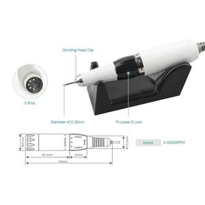 Planet Gates Russian Federation / Black Electric Nail Drill Machine 35000RPM 25W Pro Diamond Nail Cutter Bit Pedicure Maniure Machine Nail Drill Bits Nail Polisher Tool