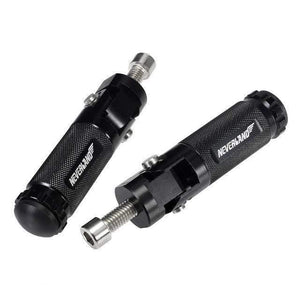 Planet Gates Russian Federation / black logo 2pcs Black Sliver CNC Aluminum Universal Motorcycle Motor Bike Folding Footrests Footpegs Foot Rests Pegs Rear Pedals Set Parts