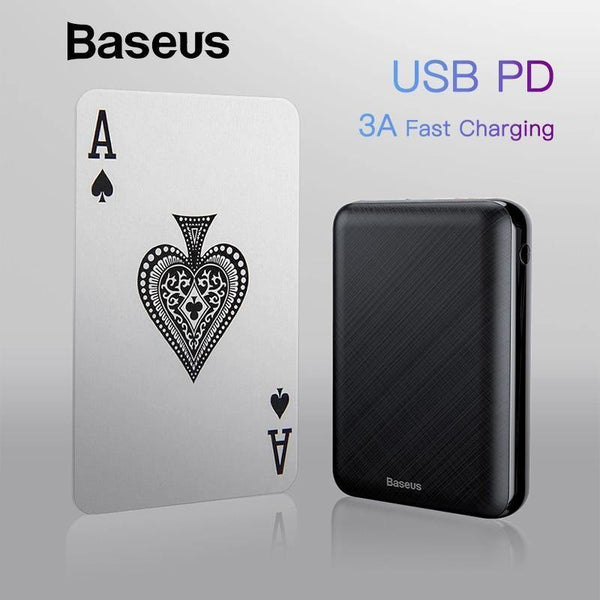 Baseus 10000mAh USB PD 3A Fast Charging Power Bank For iPhone Xs Xs Max USB Charging Powerbank For Samasung Xiaomi Huawei Bank - Planet Gates