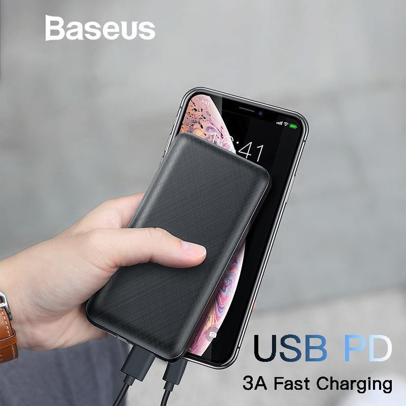 Planet Gates Russian Federation / Black Power Bank Baseus 20000mAh Power Bank For iPhone Samsung Huawei Xiaomi External Battery 3A Type C PD Fast Charing USB Charger Powerbank