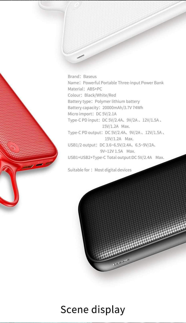 Planet Gates Russian Federation / Black Power Bank Baseus 20000mAh Power Bank For iPhone Xs Max XR 8 7 Samsung S9 USB PD Fast Charging + Dual QC3.0 Quick Charger Powerbank MacBook