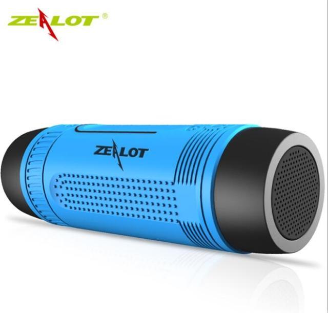 Planet Gates Zealot S1 Portable Bluetooth Speaker Wireless Bicycle Speaker+fm Radio Outdoor Waterproof Boombox Support TF Card,AUX,Flashlight