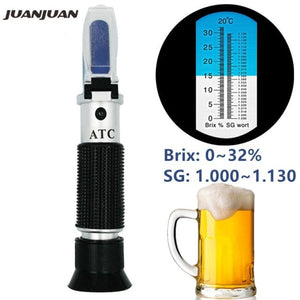 Planet Gates Russian Federation / Brix SG Refractometer All kinds Brix Alcohol Salinity Handheld Refractometer Wine Beer Sugar Fruit Vegetables Juice with ATC 40%off