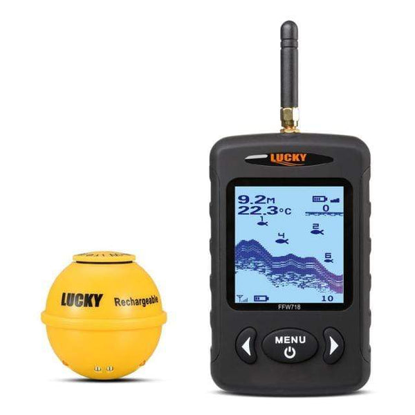 Planet Gates Russian Federation / FFW718LABlack Russian Menu Wireless Sonar Portable Fish Finder Sensor Echo Sounder Alarm River Lake Sea Bed Live 135ft/45M