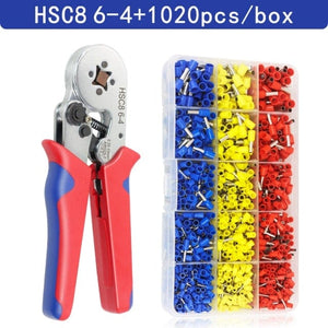 Planet Gates Russian Federation / HSC8 6-4 1020H Tubular Terminal Crimping Pliers HSC8 6-4/6-6/16-6（max 0.08-16mm²）wire mini Ferrule crimper tools YEFYM Household electrical kit