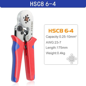 Planet Gates Russian Federation / HSC8 6-4 Tubular Terminal Crimping Pliers HSC8 6-4/6-6/16-6（max 0.08-16mm²）wire mini Ferrule crimper tools YEFYM Household electrical kit
