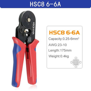 Planet Gates Russian Federation / HSC8 6-6A Tubular Terminal Crimping Pliers HSC8 6-4/6-6/16-6（max 0.08-16mm²）wire mini Ferrule crimper tools YEFYM Household electrical kit