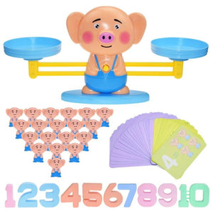 Planet Gates Russian Federation / pig Montessori Math Toy Digital Monkey Balance Scale Educational Math Penguin Balancing Scale Number Board Game Kids Learning Toys