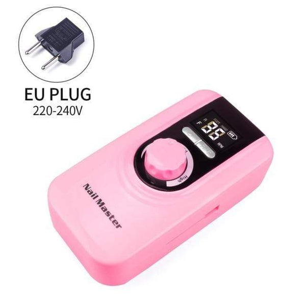 Planet Gates Russian Federation / Pink EU Plug 25W Multi-function 35000RPM Rechargeable Portable Strong Polishing Electric Nail Drill Machine Manicure Pedicure Set Nail Tools