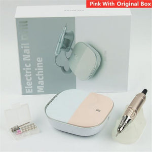 Planet Gates Russian Federation / Pink With Box / UK PLUG(220-240V) 35000 RPM Electric Nail Drill Machine Electric Nail File LED Display Nail Tools Manicure Machine Nail Drill Bits Polisher