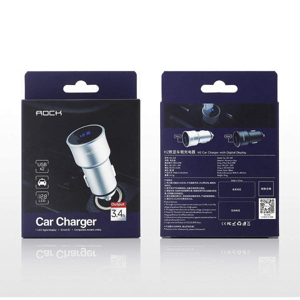 Planet Gates Russian Federation / Power Set For iPhone Car Charger Digital Display Dual USB, ROCK 5V 3.4A For iPhone Xiaomi Samsung Fast Charging Voltage Monitoring Universal Phone