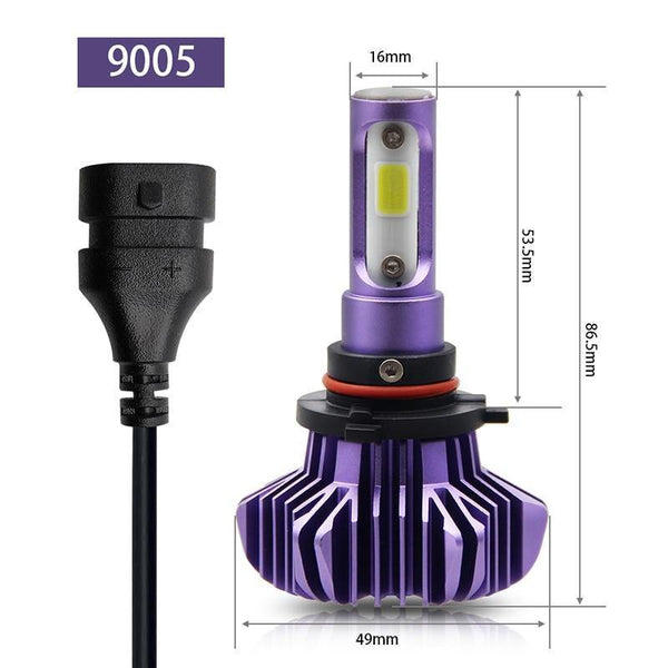 Planet Gates Russian Federation / Purple / H1 LED Car Light H4 H7 H8/H11 9005 9006 H1 BH3 BH4 Headlamp 12000LM 6500K 80W 12V LED Bulb for Auto Led Headlight for Cars