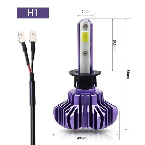 Planet Gates Russian Federation / Purple / H1 LED Car Light H4 H7 H8/H11 9005 9006 H1 BH3 BH4 Headlamp 12000LM 6500K 80W 12V LED Bulb for Auto Led Headlight for Cars