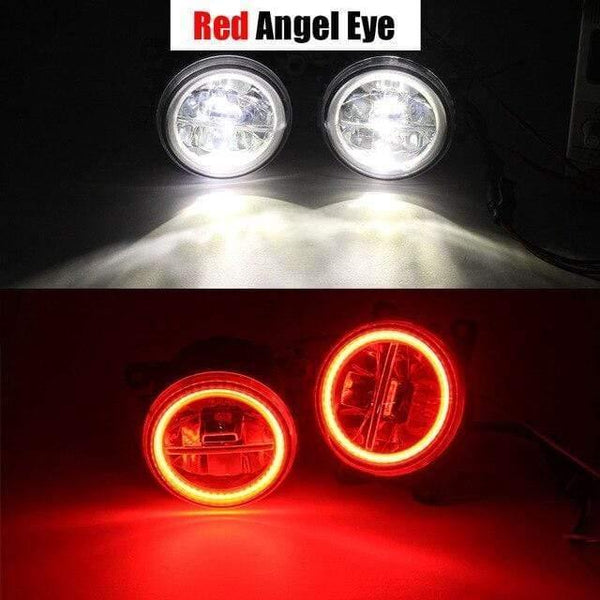 Planet Gates Russian Federation / Red Angel Eye Car LED Fog Light + Angel Eye DRL Daytime Running Light 4000LM 12V For Subaru Forester 2013 2014 2015 2016 2017 2018