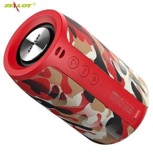 Planet Gates Russian Federation / S32-Red camouflage ZEALOT Powerful Bluetooth Speaker Bass Wireless Portable Subwoofer Waterproof Sound Box Support TF, TWS, USB Flash Drive
