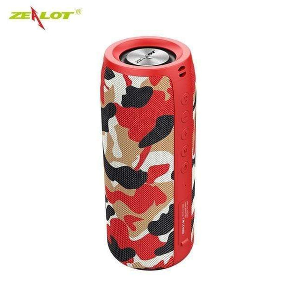 Planet Gates Russian Federation / S51-Red camouflage ZEALOT Powerful Bluetooth Speaker Bass Wireless Portable Subwoofer Waterproof Sound Box Support TF, TWS, USB Flash Drive