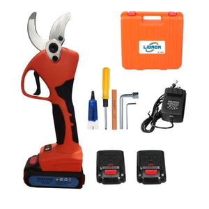 Planet Gates Russian Federation / SC-8605 Orange 21V Cordless Pruner Lithium-ion Pruning Shear Efficient scissors Bonsai Electric Tree Branches garden tools electric SC-8605