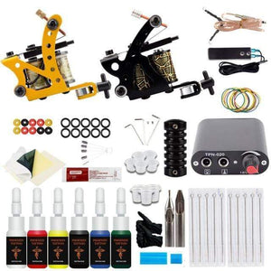 Planet Gates Russian Federation / SetB Tattoo Kits Tattoo Machine Set Complete Beginner Tattoo Pen Machine Kit Stick And Poke Pigments For Permanent Makeup Accessories