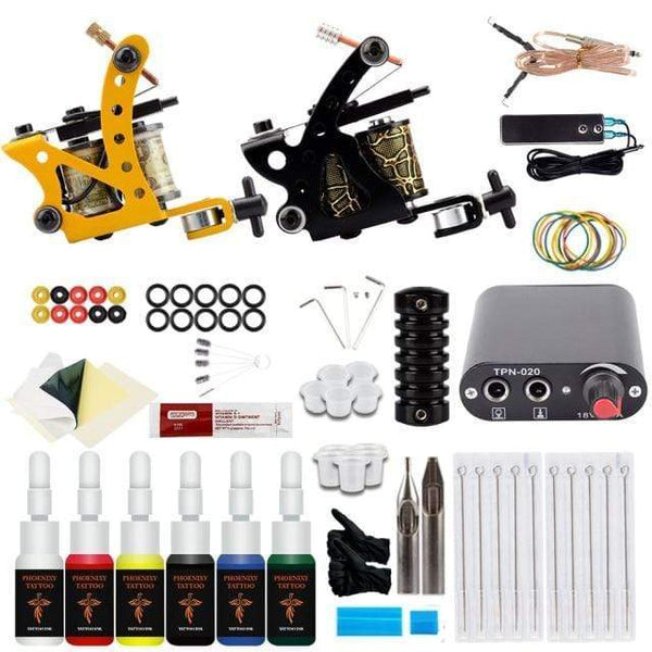 Planet Gates Russian Federation / SetB Tattoo Kits Tattoo Machine Set Complete Beginner Tattoo Pen Machine Kit Stick And Poke Pigments For Permanent Makeup Accessories
