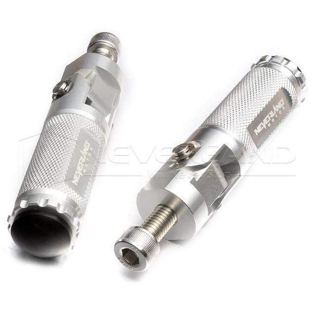 Planet Gates 2pcs Black Sliver CNC Aluminum Universal Motorcycle Motor Bike Folding Footrests Footpegs Foot Rests Pegs Rear Pedals Set Parts