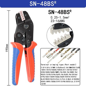 Planet Gates Russian Federation / SN-48BS pliers Crimping Pliers Set SN-48BS(=SN-48B+SN-28B) Jaw Kit for 2.8 4.8 6.3 VH3.96/Tube/Insulation Terminals Electrical Clamp Min Tools
