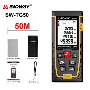 Planet Gates Russian Federation / SW-TG50 50M SNDWAY Laser Rangefinder High Accurate Roulette Laser Distance Meter Measuring 40M 100M 120M Digital Tape Measure Range Finder