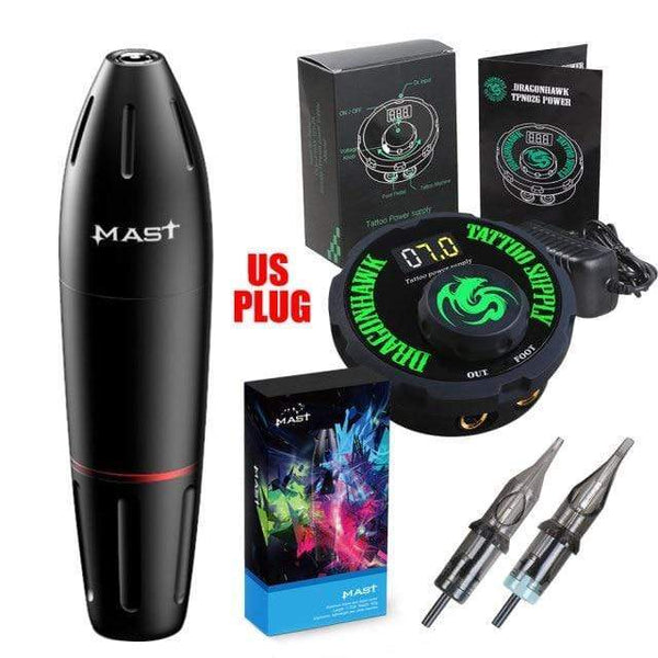 Planet Gates Russian Federation / US Plug Professional Tattoo Pen Machine Mast K2 Makeup Rotary Tattoo Machine Set for Cartridge Needles Tattoo Supplies