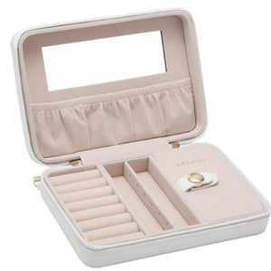 Planet Gates Russian Federation / White 18*5*13cm Portable Travel Small Jewelry Box Storage Organizer Box with mirror Inside Velvet Leather Jewelry Box for women