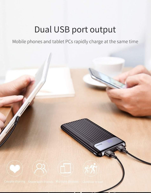 Planet Gates Russian Federation / White Baseus 10000mAh LCD Quick Charge 3.0 Dual USB Power Bank For iPhone X 8 7 6 Samsung S9 S8 Xiaomi Powerbank Battery Charger QC3.0