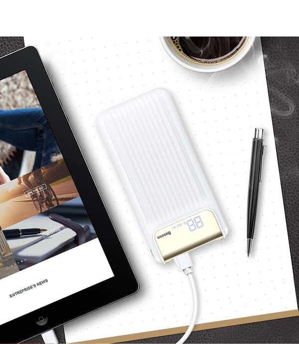 Planet Gates Russian Federation / White Baseus 10000mAh LCD Quick Charge 3.0 Dual USB Power Bank For iPhone X 8 7 6 Samsung S9 S8 Xiaomi Powerbank Battery Charger QC3.0