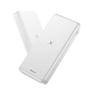 Planet Gates Russian Federation / White Power Bank Baseus 10000mAh Wireless Charger Power Bank For iPhone Samsung Huawei Xiaomi Powerbank Dual USB Charging External Battery Pack