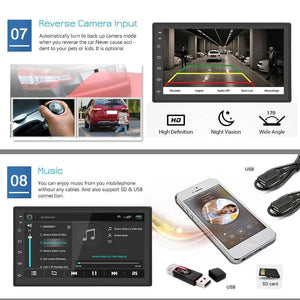Planet Gates Russian Federation / Without Rear Camera 2din Car Radio Android multimedia player Autoradio 2 Din 7'' Touch screen GPS Bluetooth FM WIFI auto audio player stereo